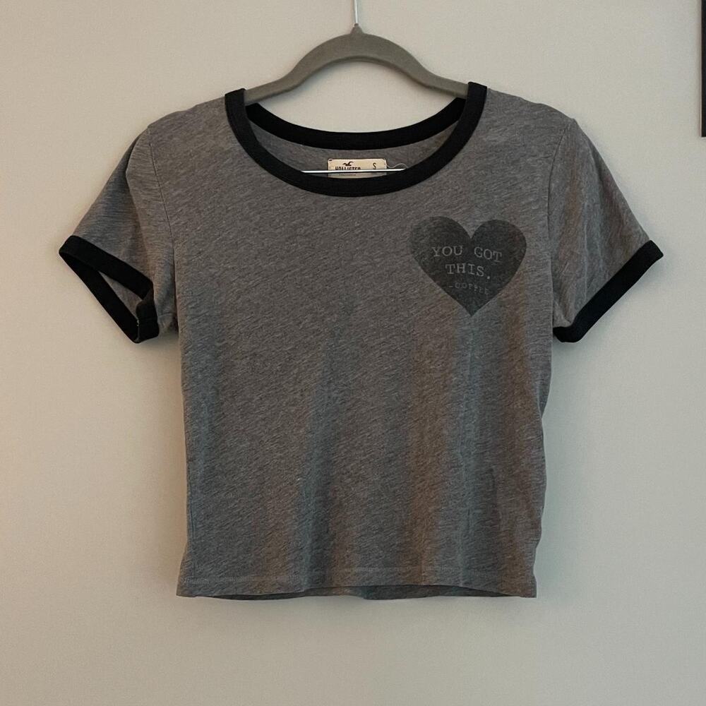 Gray Cropped T-Shirt